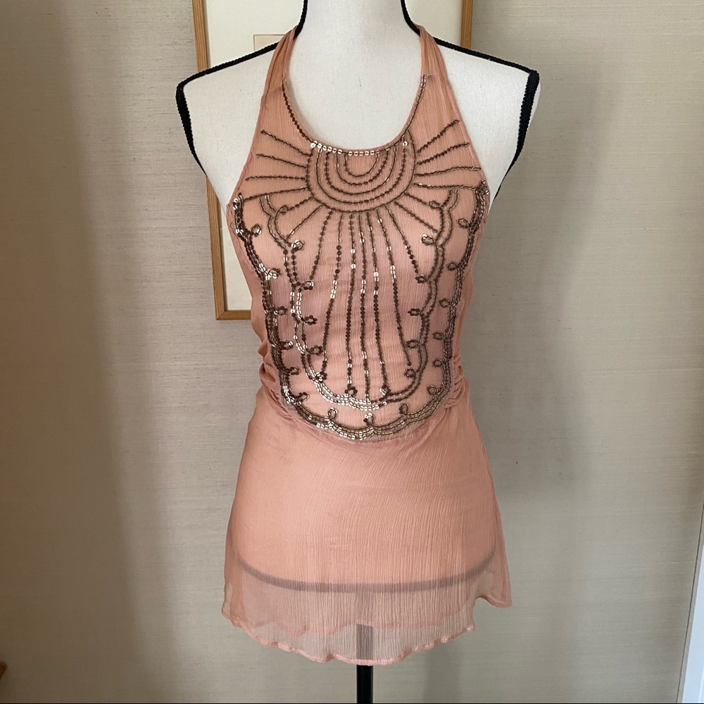 Embroider halter top